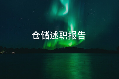 仓储述职报告(分享5篇)