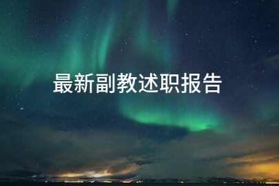 最新副教述职报告