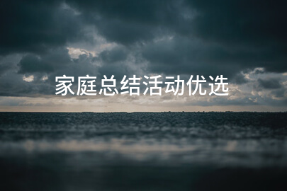 家庭总结活动优选