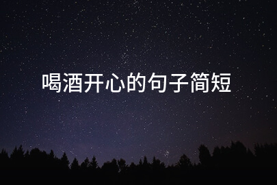 喝酒开心的句子简短