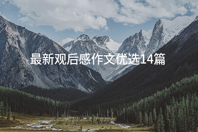 最新观后感作文优选14篇
