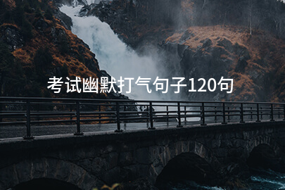 考试幽默打气句子120句