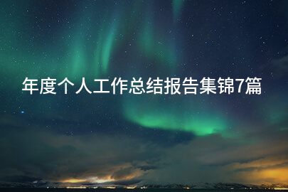 年度个人工作总结报告集锦7篇