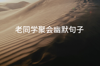 老同学聚会幽默句子